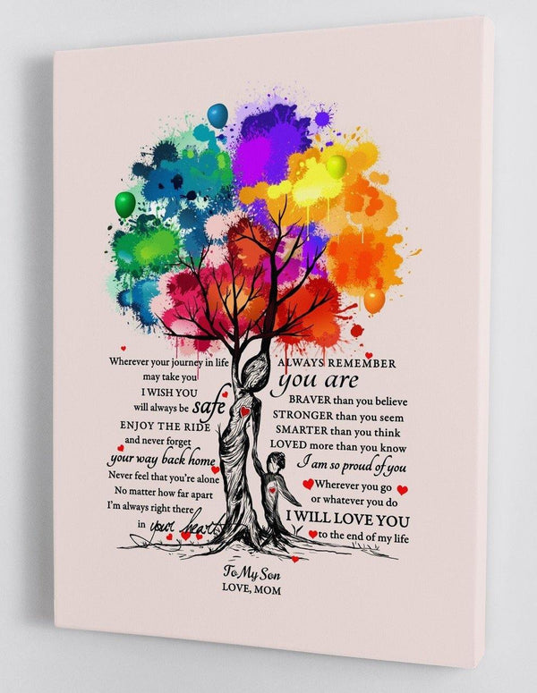 To My Son - From Mom - Hard Time Framed Canvas Gift MS018 - DivesArt LLC